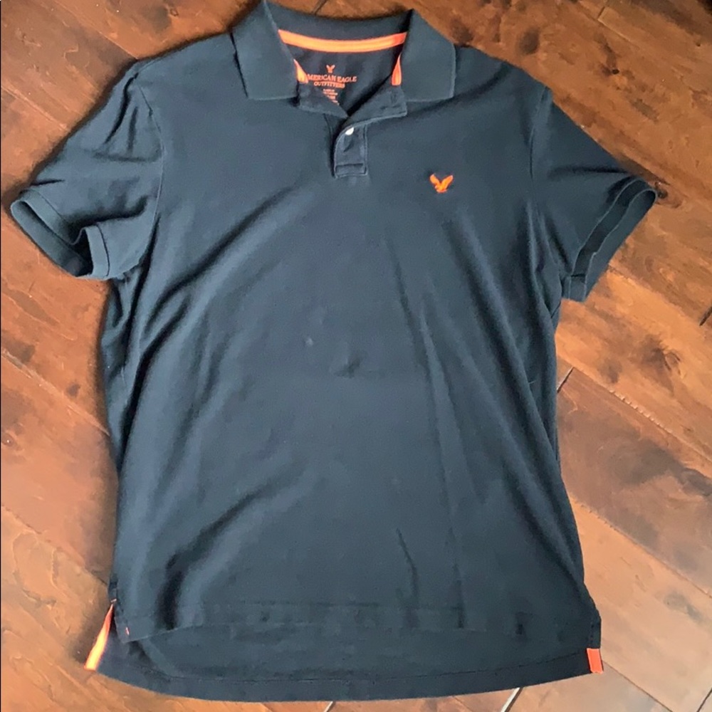 Black American eagle polo